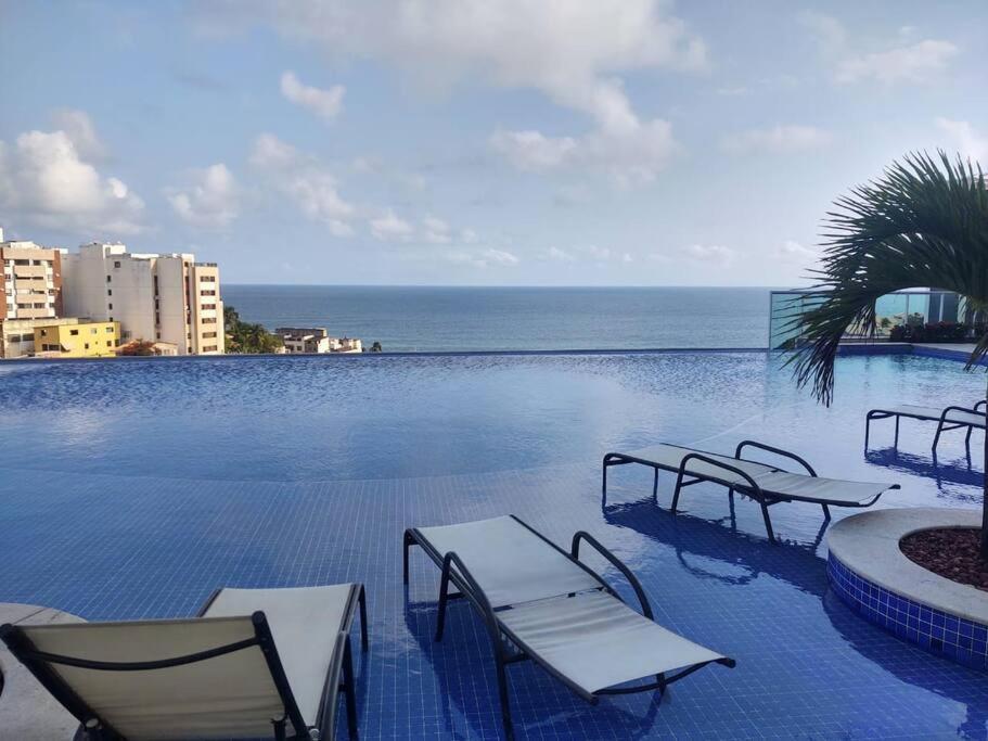 Vista Mar Nascente, Dois Quartos, Novo, No Melhor Do Rio Vermelho, Condominio Club, 1103 Salvador Extérieur photo